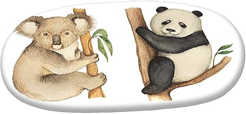 Miniatura 10 de XISUNYA Mantel ovalado ajustable, decoración de animales, con bordes elásticos, para mesa de mesa de poliéster con estampado de leona y león joven,