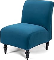 Vista 36 de Liykimt Funda de Silla de Acento Sin Brazos, Funda de Silla Deslizante de Tela Elástica de Spandex Extraíble para Sillas Sin Brazos, Protector