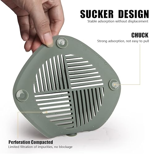 Miniatura 5 de Cubierta de drenaje de ducha de silicona duradera de 5.5 pulgadas, protector de drenaje de tapón de drenaje para cocina, bañera, baño, accesorios de