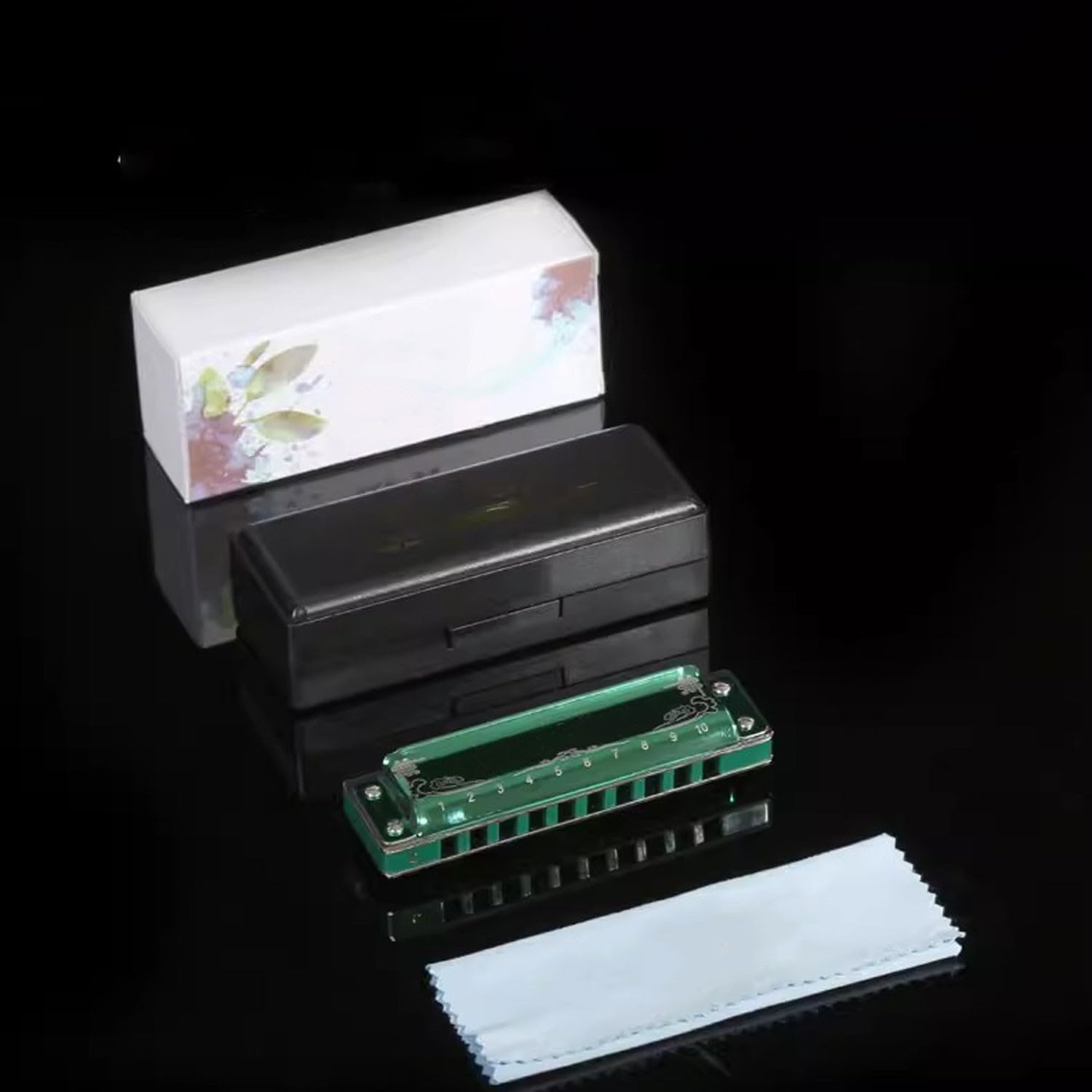 BBAUER armonica a bocca armonica cromatica Armonica diatonica a 10 fori e 20 toni nella tonalità di Do per principianti, adulti e amanti della musica, due colori(Color:2)
