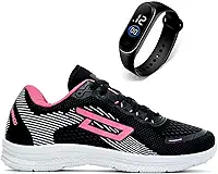 Tênis Feminino Academia Caminhada Corrida Leve Confortável + Relógio Digital