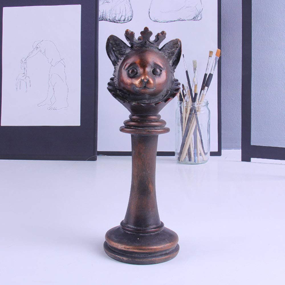 Statue Roi Animal Résine Petite Figurine Décorative Mignonne Objet Art Artisanat Bureau Étagère