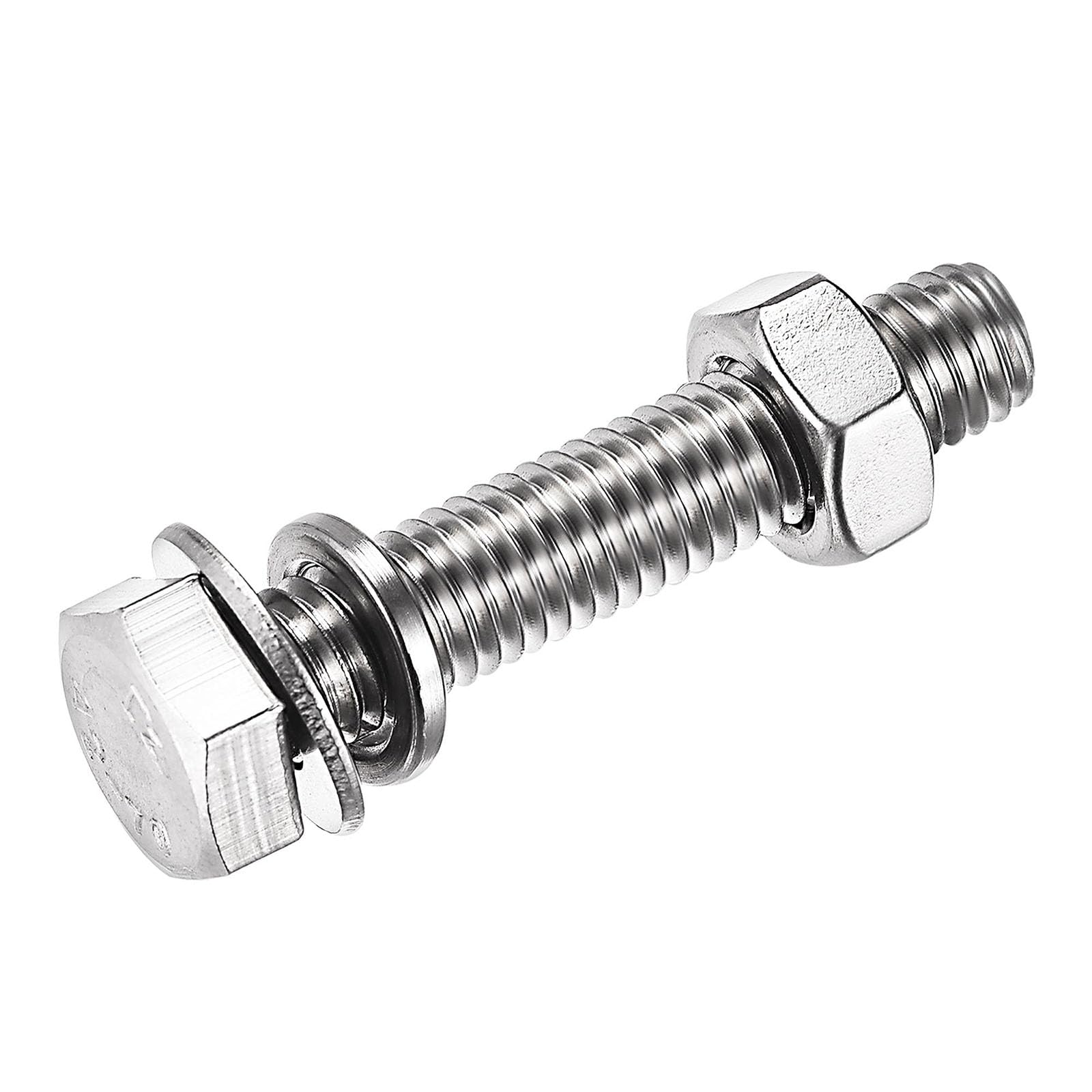 TOP-VIGOR 6Pcs M8 x 40mm Hex Head Screws Bolts, Nuts, Flat & Lock Washers Kits - Image 4