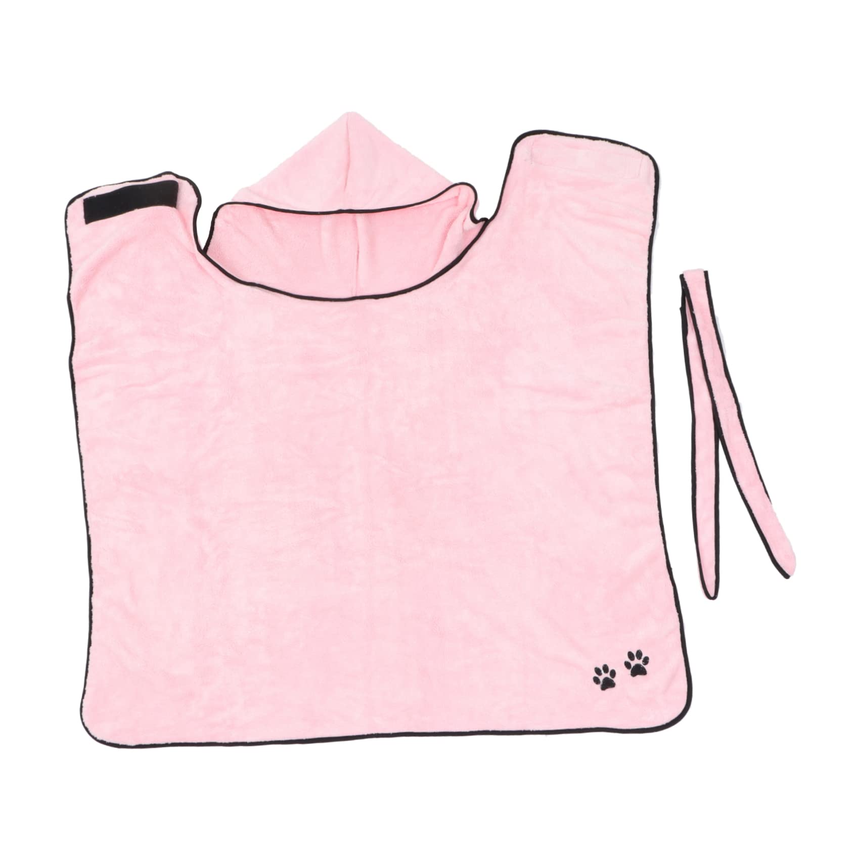 Toalla para Secar Mascotas Rosa de Coral Fleece, Secado Rápido | Gato y Perro, Fácil de Poner y Quitar, Wearable, Super Absorbente, Uso en Invierno Baño