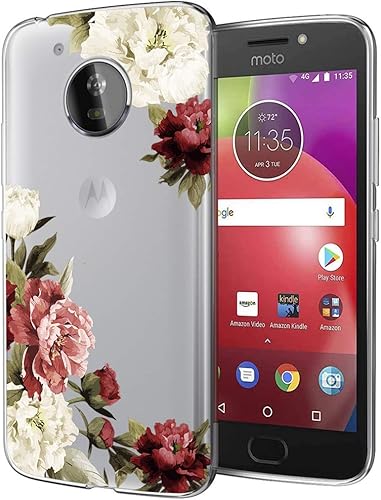 Miniatura 4 de Funda para Moto E4 (no compatible con E4 Plus), para Motorola E (4 generación) Funda transparente para niñas y mujeres, TPU suave a prueba de