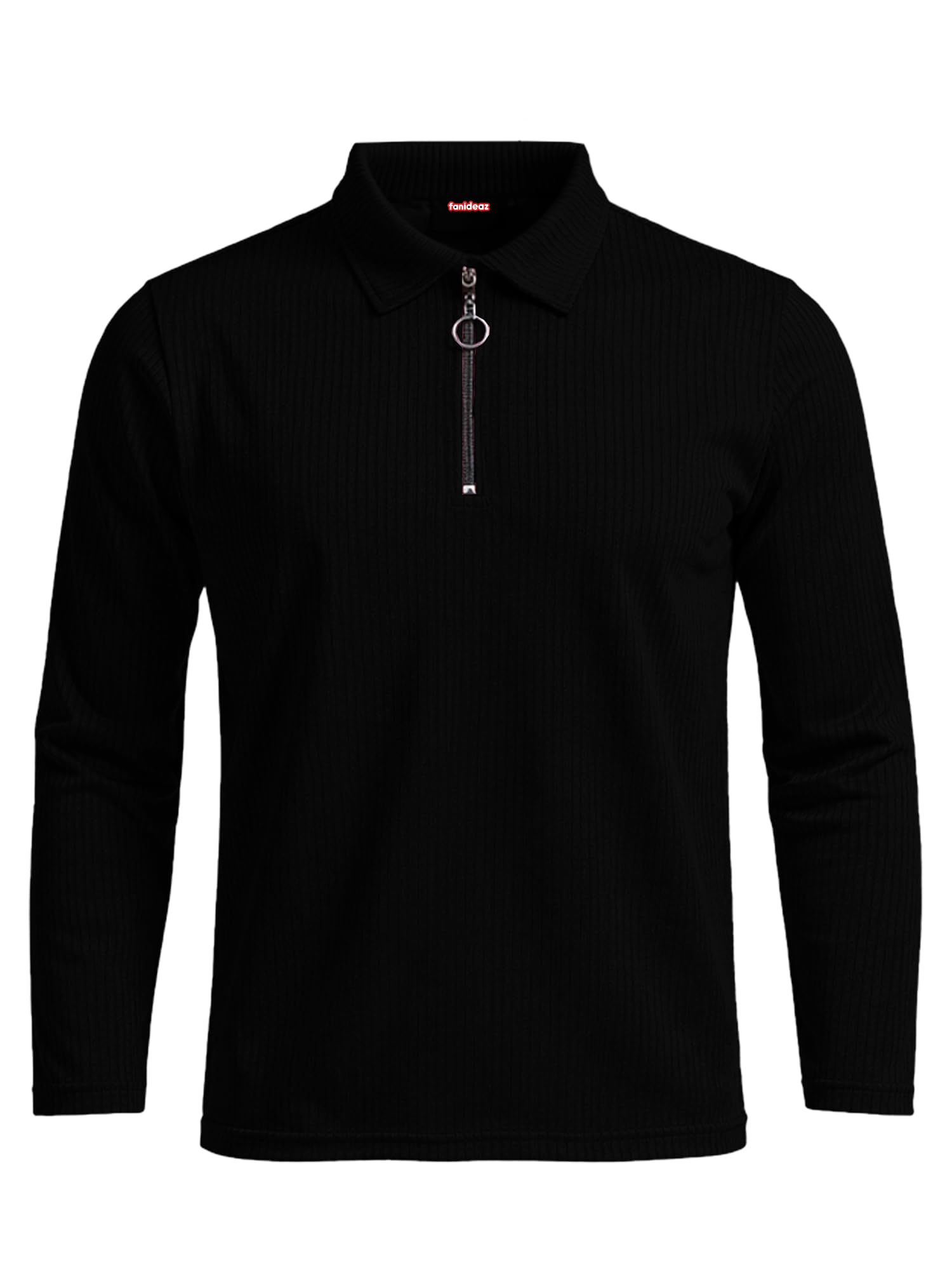 fanideaz Premium Brand Zipper T Shirts for Men Elegant Collar Styles Trendy Polo Fashion Range for Casual Wear Party Textured Fabric Comfortable Fit Stylish Modern Outfit-picture-37