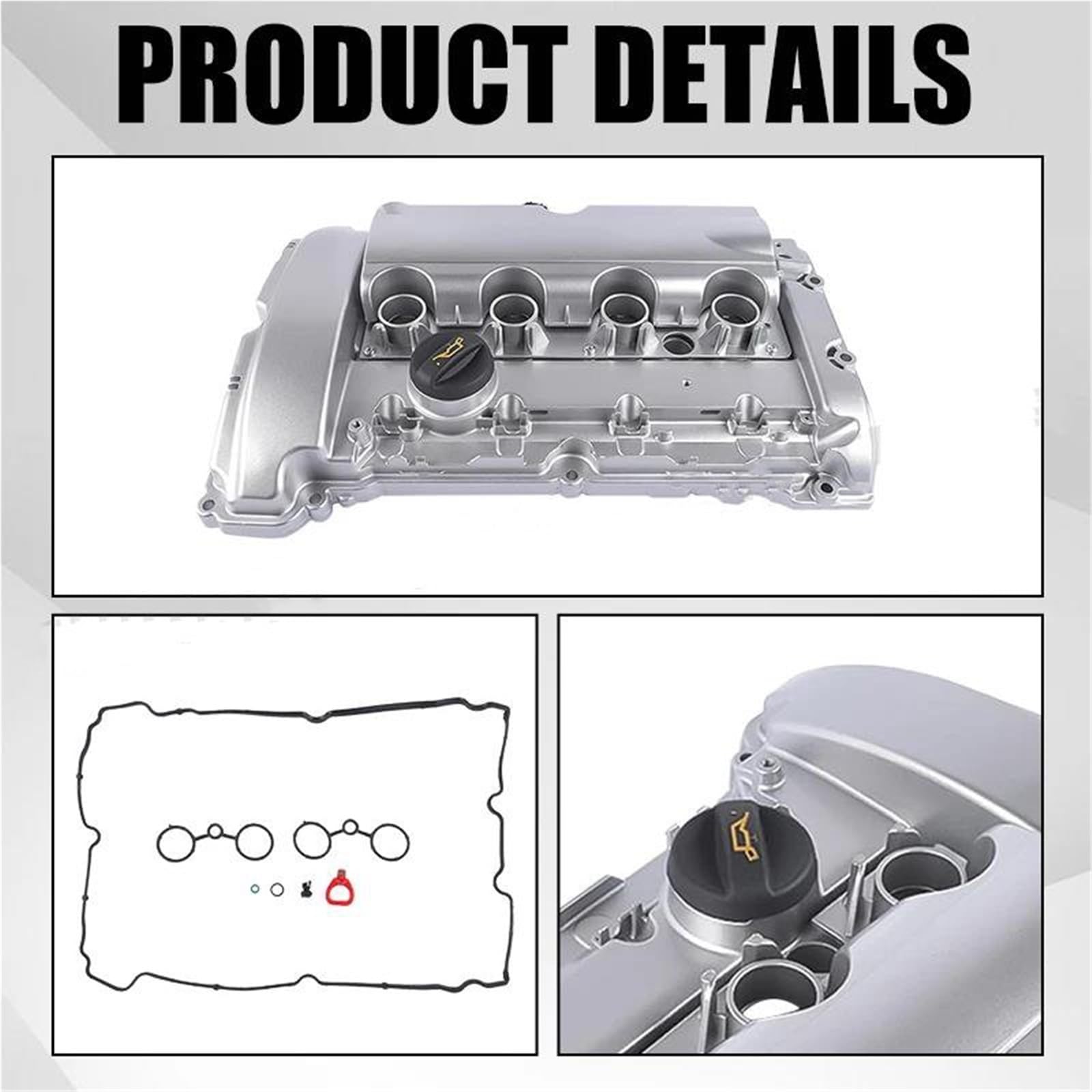 Coperchio valvola auto Coperchio Valvola Motore In Alluminio Con Guarnizione 11127561714 Per BMW Per MINI Per R55 R56 R57 R58 R59 N14 1.6T 11127585907 11127572854 Punterie Valvola Motore