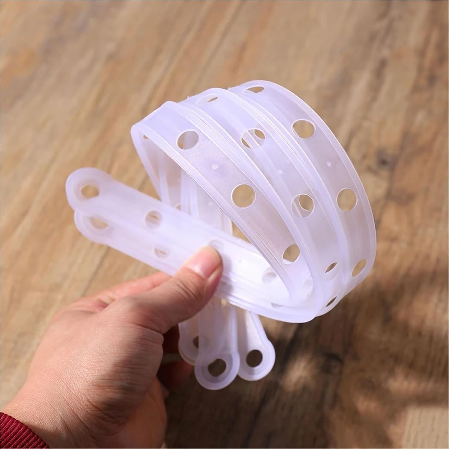 Compatible 5Pcs Transparent Hanger Connection Strips Pants Rack Holder Organizer