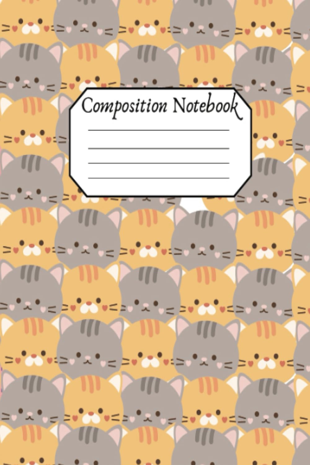 Cahier mignon à lignes motif chat pour exprimer vos douces pensées