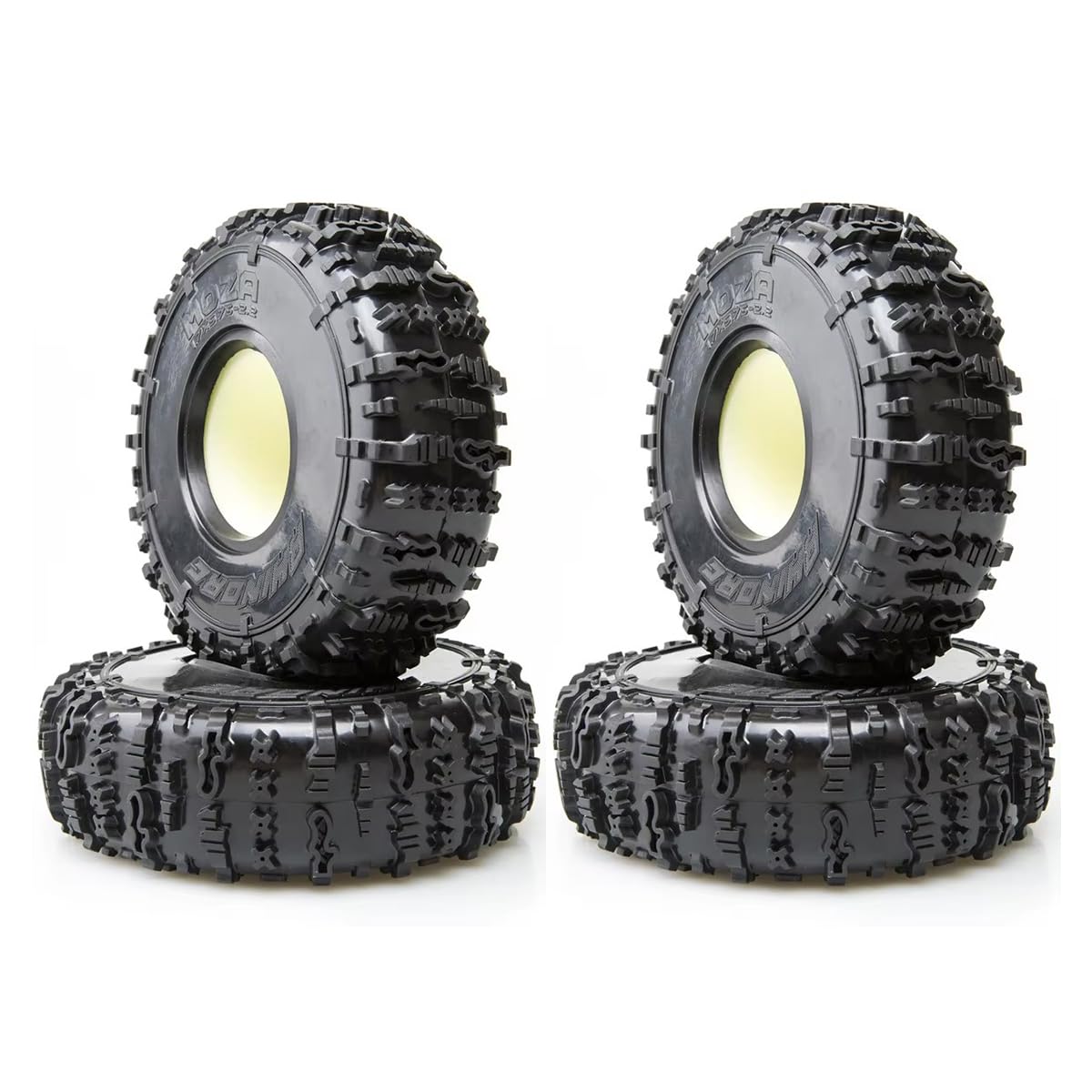 RHINORC MOZA Wheel Tires Super Sticky for 1/10 Crawler Rock Buggy TRX4 SCX10 Pro Gen8 VS4-10 FCX10 Pro and Sporty Class RC Tire (MOZA 2.2inch 4pcs)
