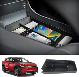 Car Center Console Organizer Tray for Toyota BZ4X 2023 2024 2025，Subaru Solterra 2023 2024 2025 Auto Interior Accessories Front Seat Middle Insert Storage Box Bag Vehicle Accessory