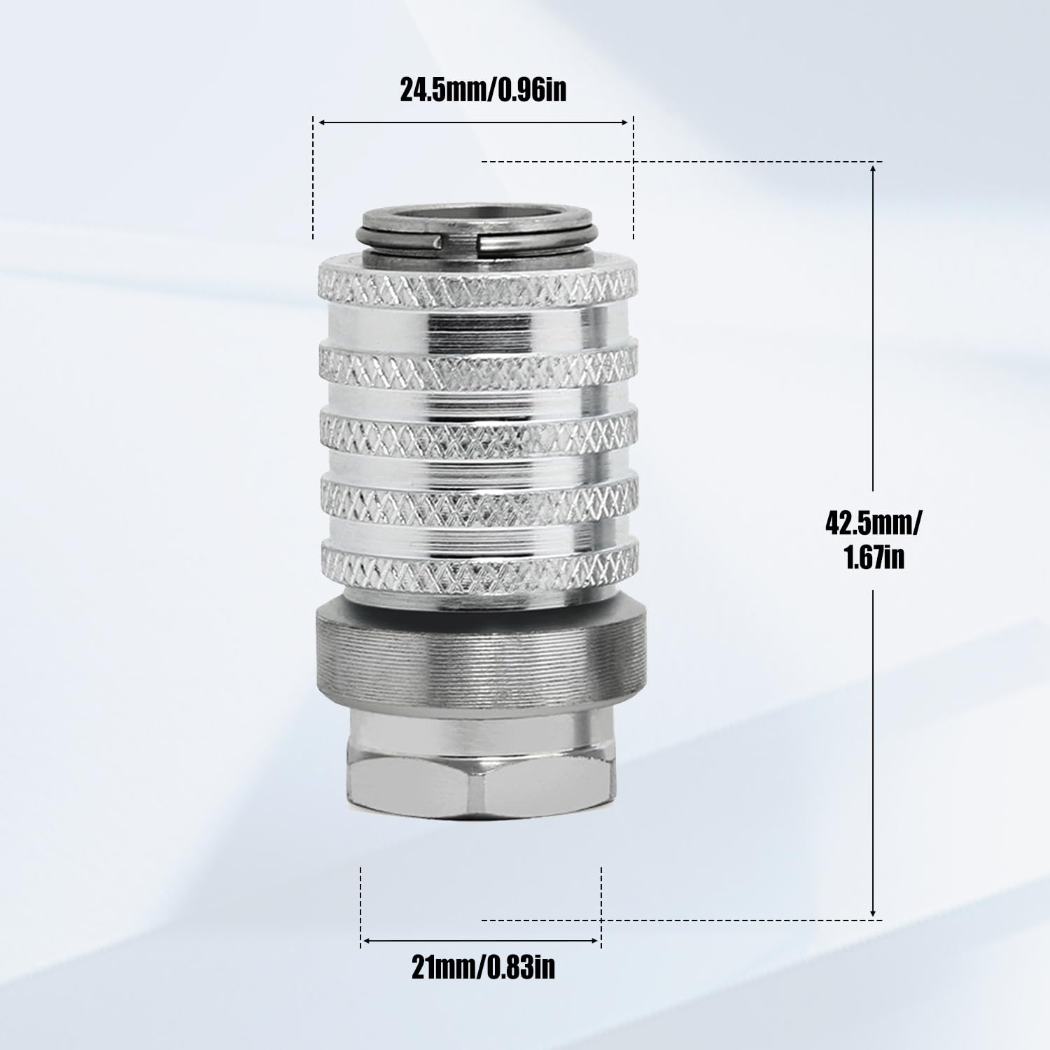 Parker Hannifin SH2-62 Series 60 Type 303 Stainless Steel Multi-Purpose Quick Coupler with Female Pipe Thread, Poppet Valve, 1/4