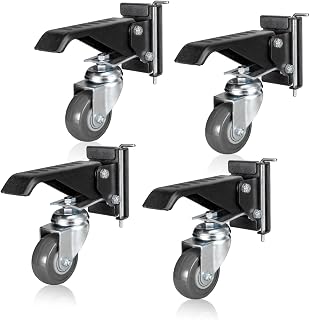 POWERTEC 17002 Workbench Caster Kit with Quick-Release Plates and Polyurethane Wheels, 400 LB Total Weight Capacity - Set of 4