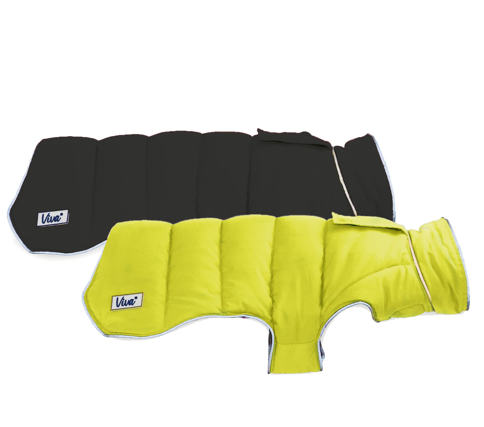 Ancol Viva Reversible Coat Black/Hi-Vis 50cm Large