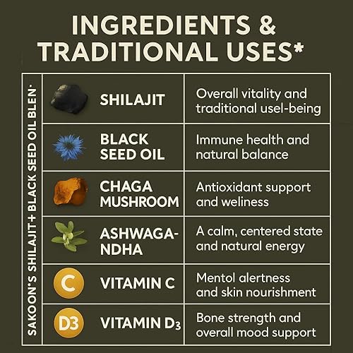 Miniatura 5 de Gomitas de suplemento Shilajit puro con aceite de semilla negra, resina pura del Himalaya de alta potencia para energía, apoyo inmunológico y