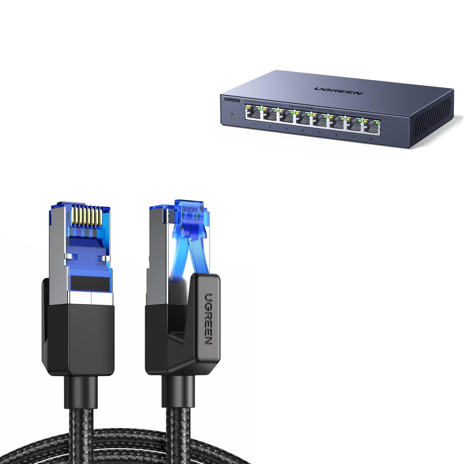 UGREEN 2.5G Switch Ethernet 8X2.5G Ports, Plug et Play (8 Ports)