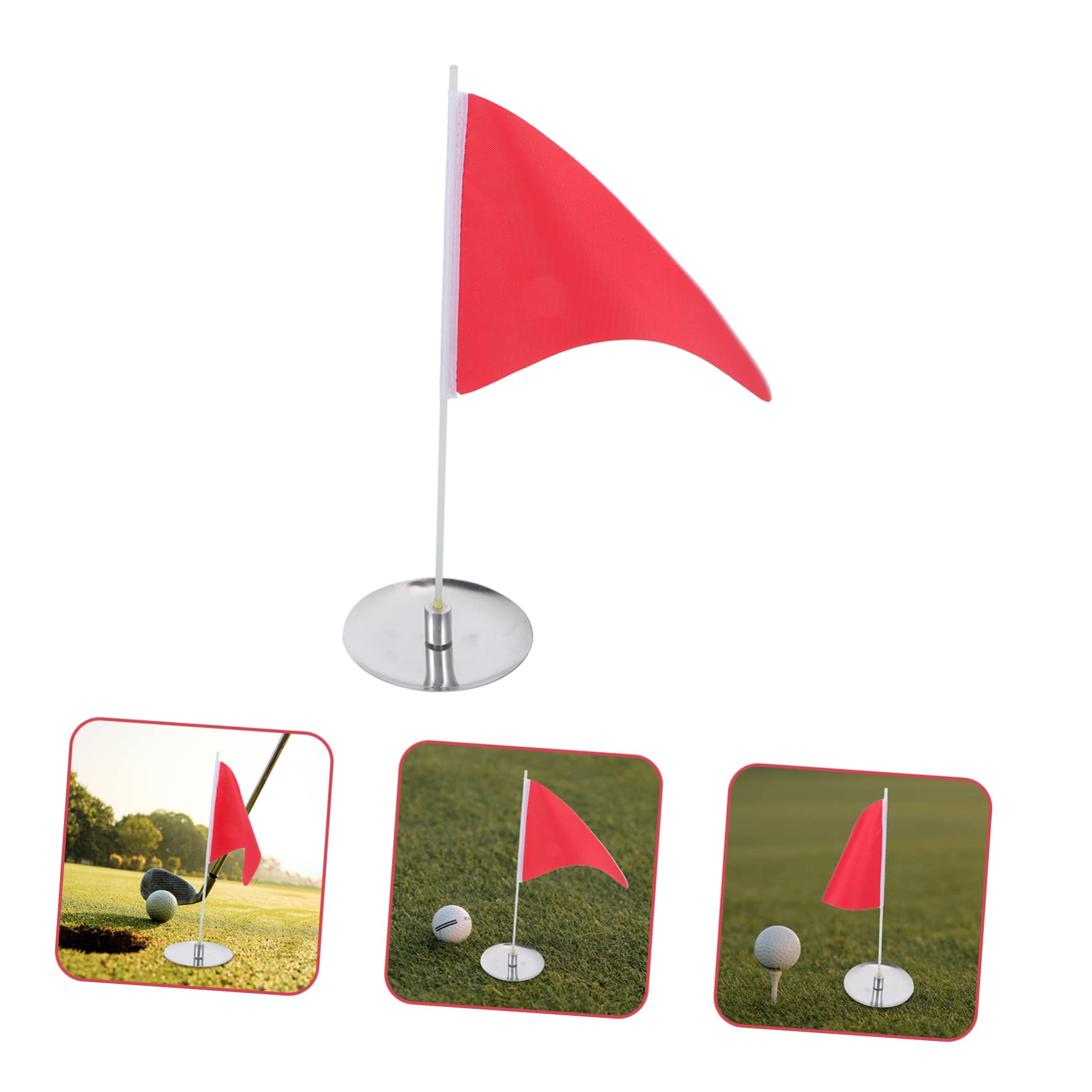 1 Set Golf Flagpole, Portable Flag Pole Golf Hole Cup Tray Golfing Practice Flags Portable Golf Practice Flag Golfing Flag