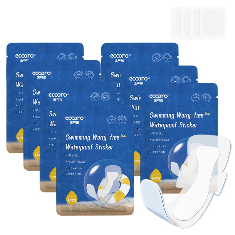 Waterproof Pads for Swimming Ultra-Thin Disposable Intimate Protection for Women Ideal for Pool Beach Spa & Water Sports (Individually Wrapped) (7 Packs)