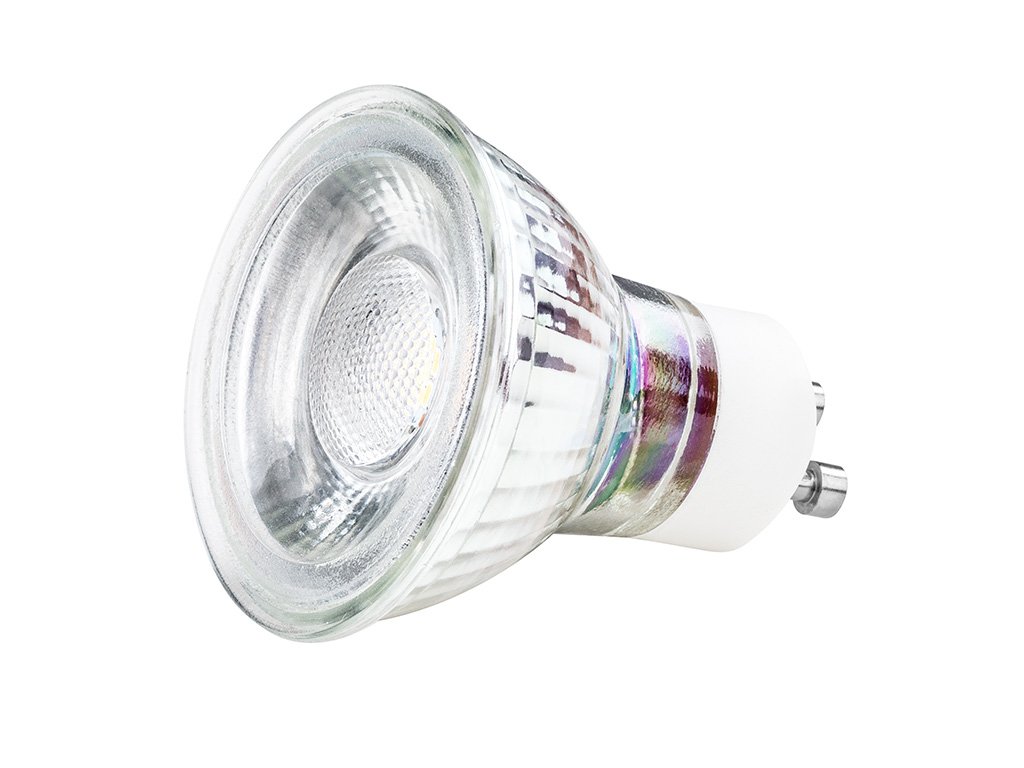 TEVEA GU10 LED Einbaustrahler 3W Warmweiß - 120° Strahlwinkel, Chromgebürstet