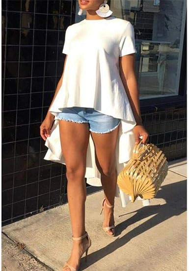 long tail white t shirts