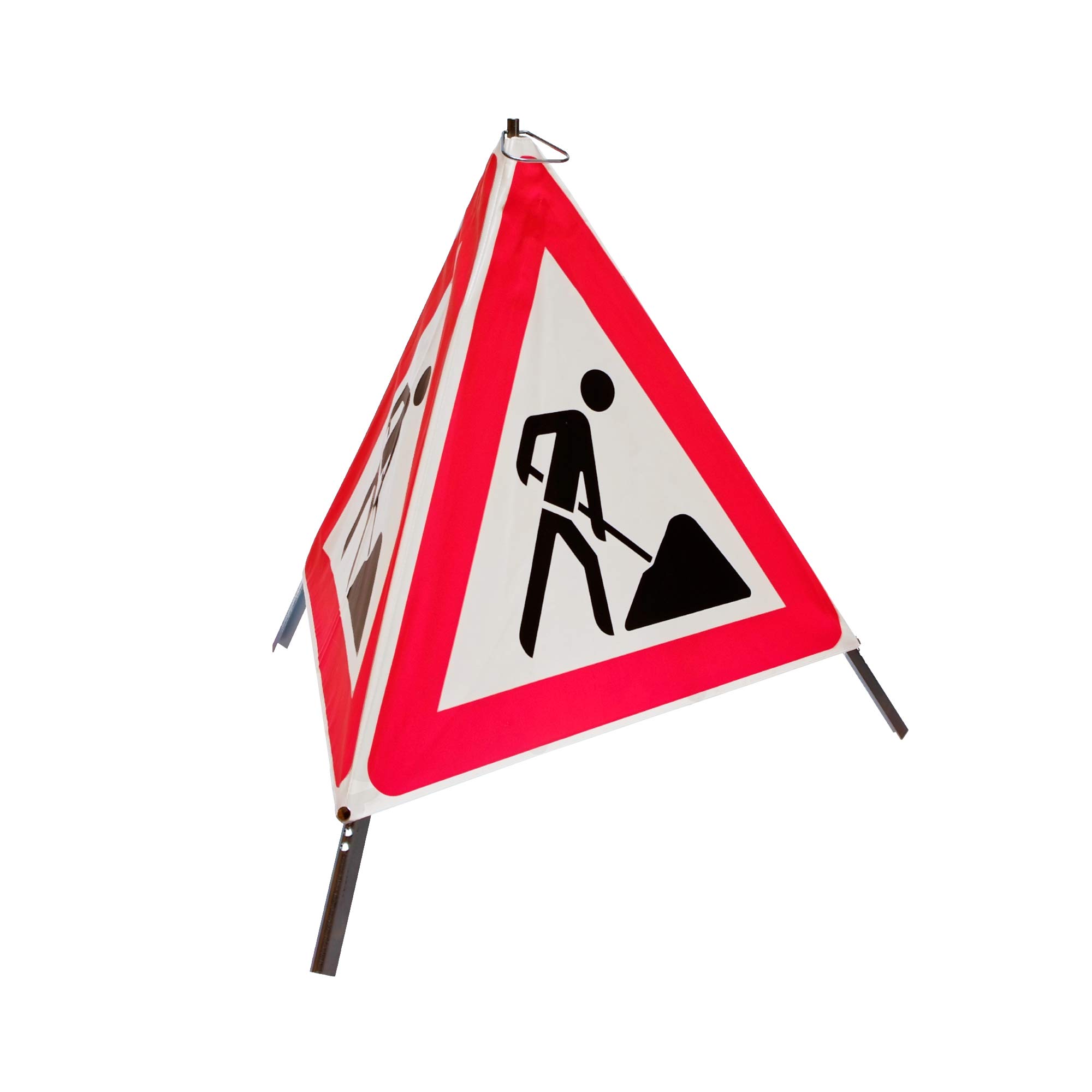 Faltsignal mit Warnsymbol VZ 123-70cm - Baustelle - tagesleuchtend