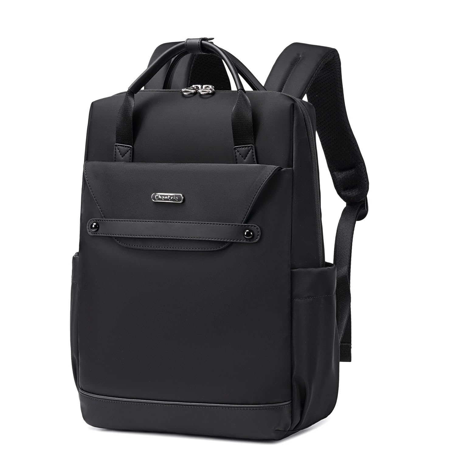 chantria Slim Women Laptop Backpack 15L, Fits 15.6 Inch Laptop & 10.9 Inch iPad, Magnetic Flap Work Backpack with Multi Pockets, Water-Repellent Nylon Stylish Office Backpack for Travel & Daily Use-picture-40