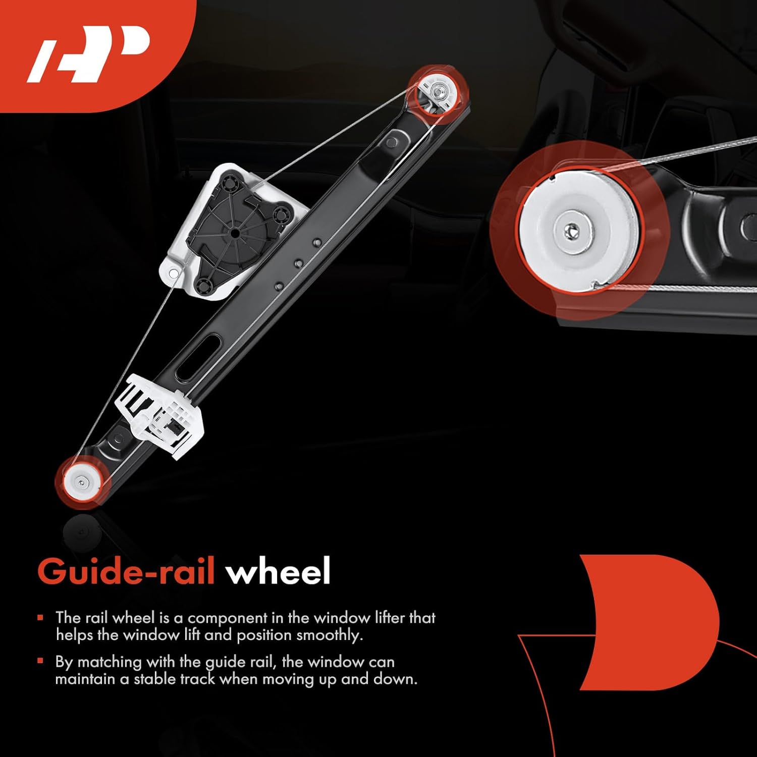 A-Premium Power Window Regulator without Motor Replacement for BMW E90 E91 323i 325i 328i 330i 335i M3 Rear Right Passenger Side