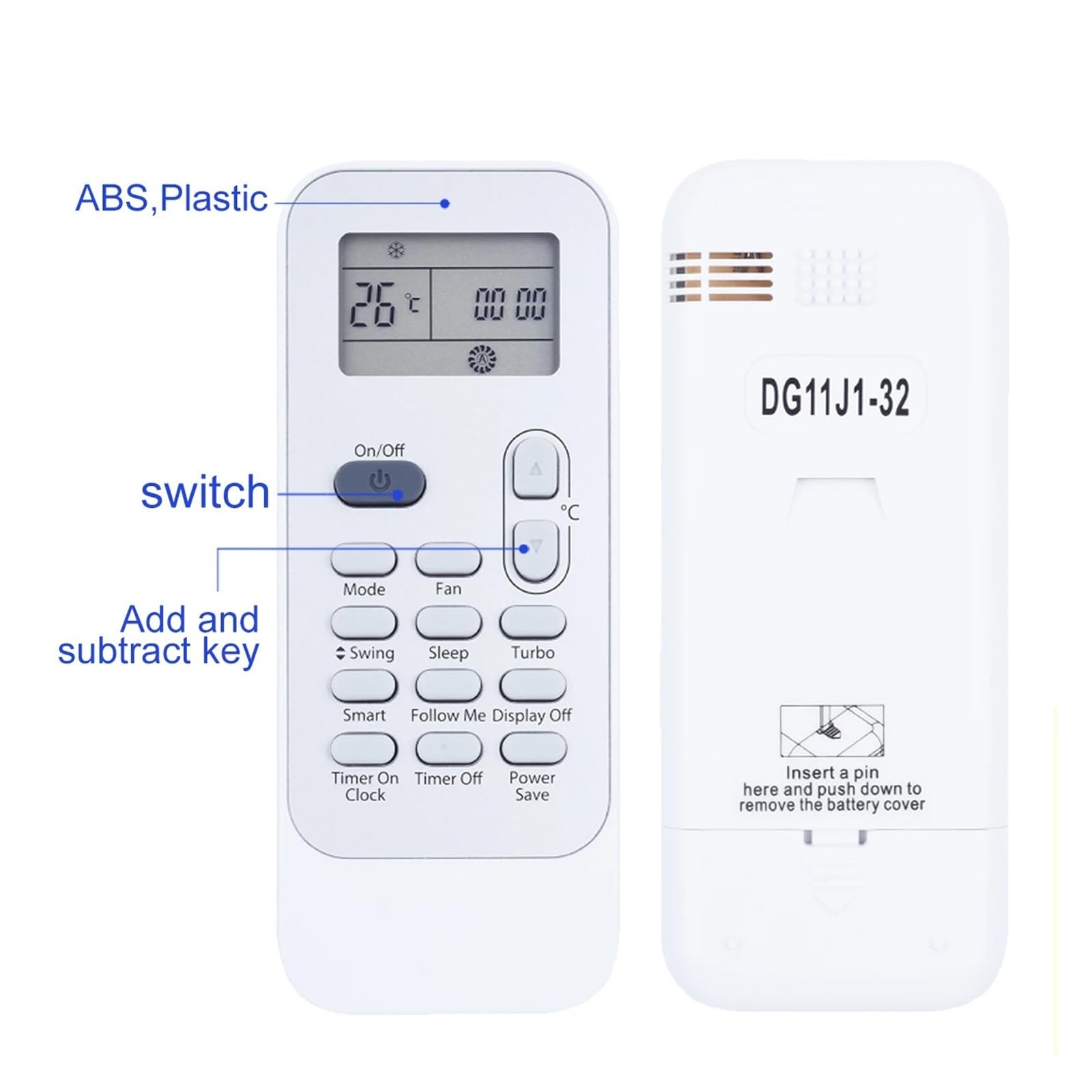 Control Remoto Del Aire Acondicionado | Compatible con DG11J1-32 DG11J1-31 DG11J1-36.(DG11J1-32)