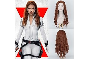 Wavy Natasha Romanoff Costume Wig with Braids