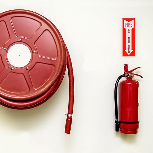 Miniatura 7 de Fasmov Paquete de 10 adhesivos para extintor de incendios en el interior, 5 x 4 pulgadas, rojo sobre blanco