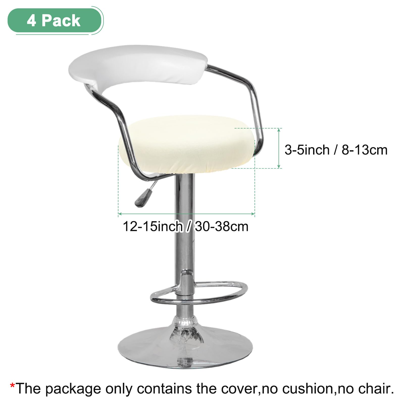 M METERXITY 4-Pack Bar Stool Covers Round - Image 3