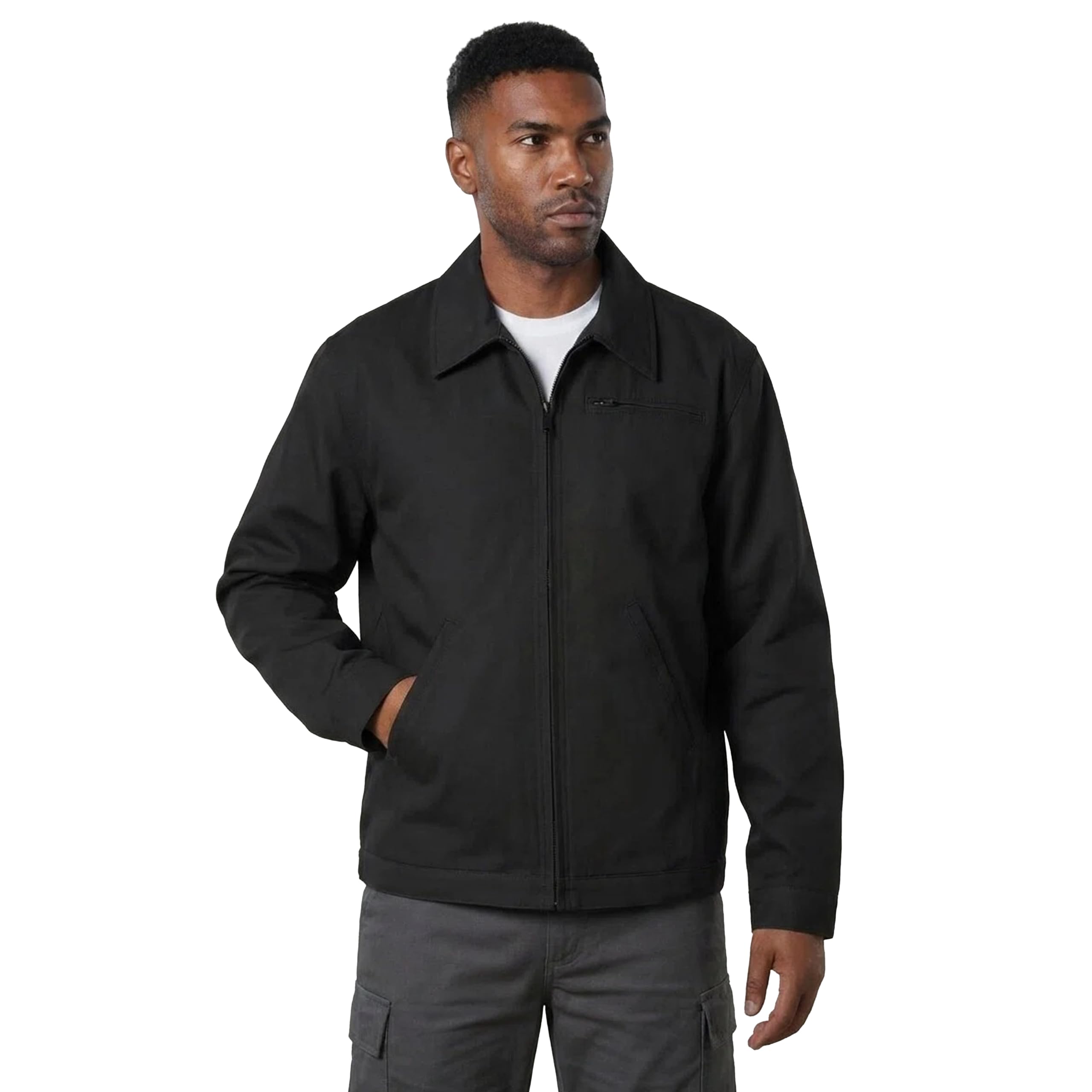 Herren Arbeitsjacke 100% Baumwolle - Multi-Taschen, Komfortable Passform,Robust & Vielseitig – Ideal für Bau & Outdoor-Arbeiten
