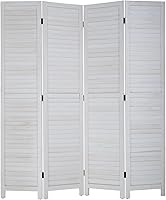 Vista 17 de Divisor de habitación de madera de 3 paneles de 4.3 pies de alto, divisor de pared de privacidad de 67.7 x 16.9 pulgadas, cada panel plegable