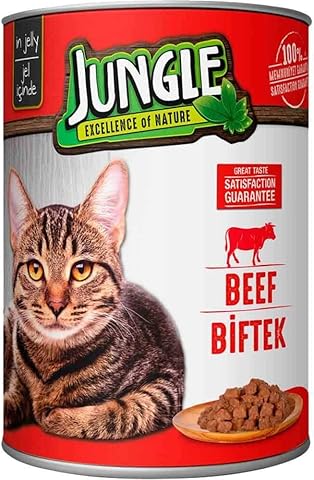 Jungle Biftekli Kedi Konservesi, 415 g