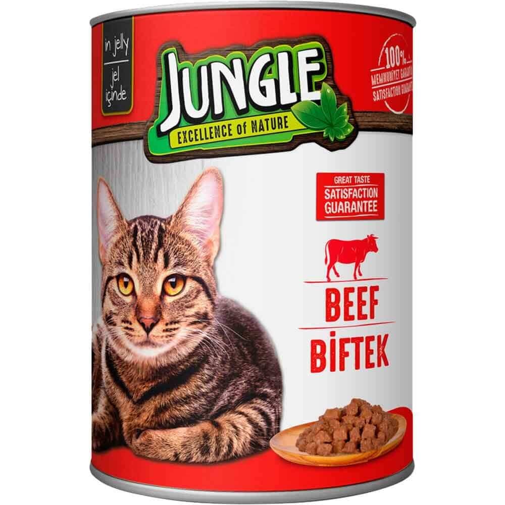 Jungle Biftekli Kedi Konservesi, 415 g