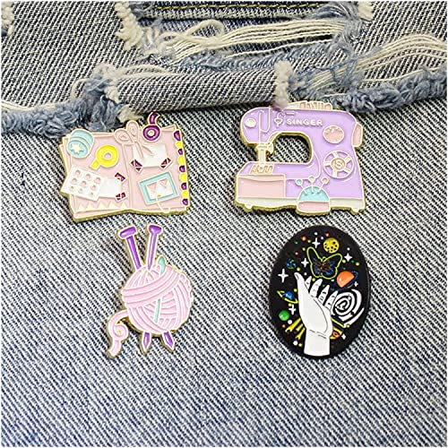 Pines de lana para tejer broche de carpeta de álbum que soluciona tu estilo DIY 5