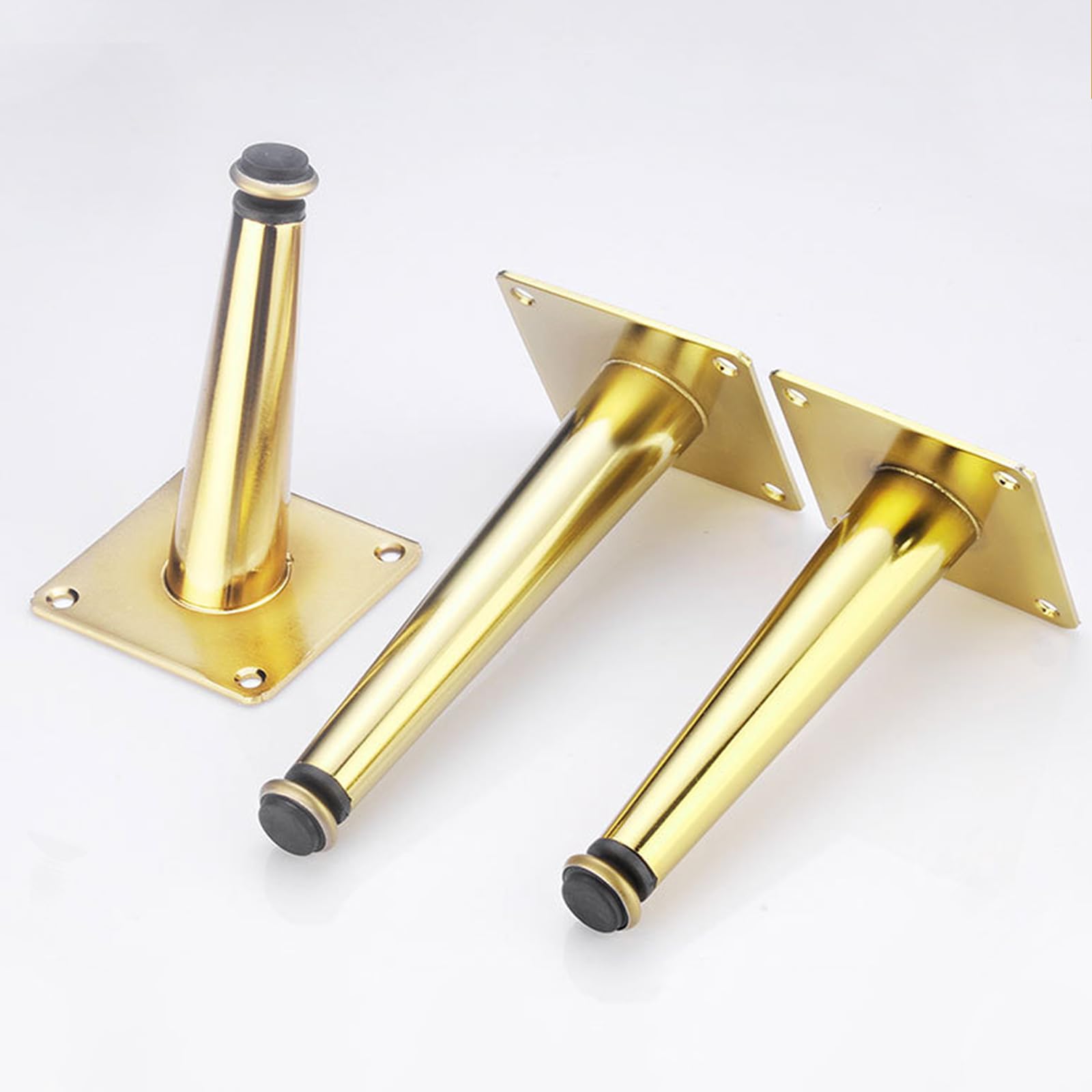 Piedini per Tavolo Conici Moderni 4 Pezzi Piedini per Tavolo Regolabili In Acciaio Laminato A Freddo Color Oro Vernice Spray Piedini per Divano Altezza: 10,5-72,5 cm Piedini per Mobile 35,5 cm/14"