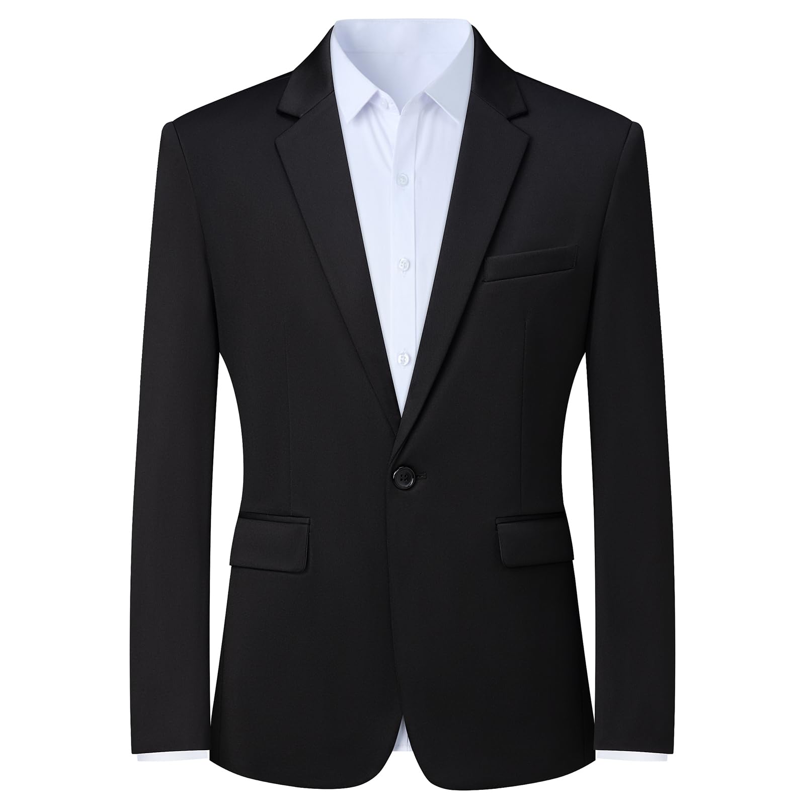 Mylldey Mens Blazers Wrinkle Free Sport Coat Business Casual Mens One Button Slim Fit Travel Blazer Lightweight Suit