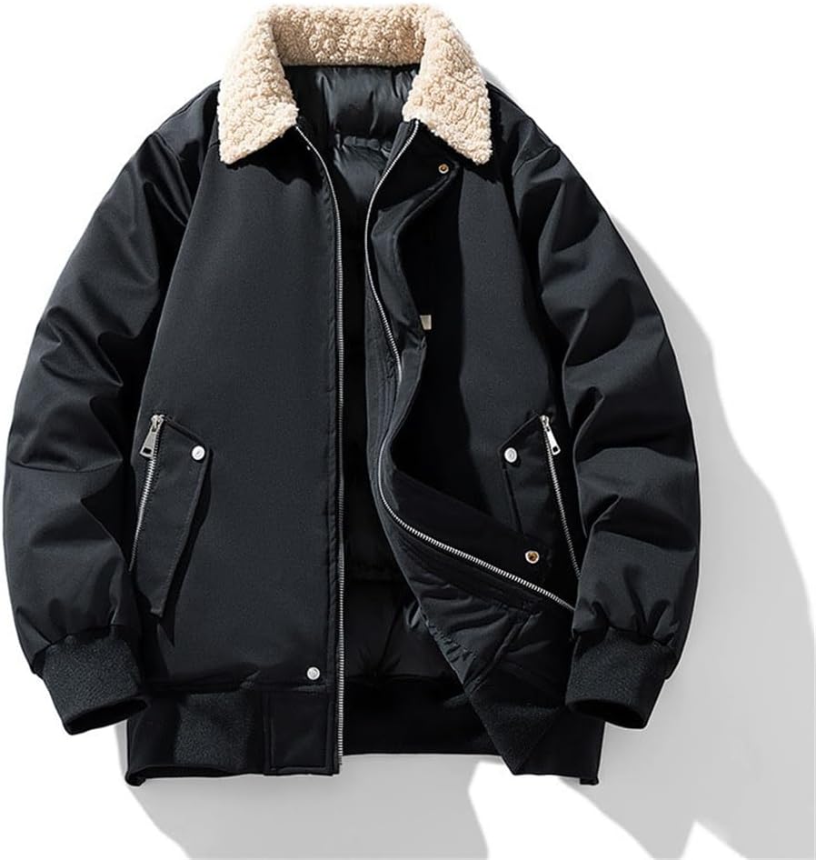 Winter Winter Lapel Cotton Jacket Jacket Thickened Warm Cotton Clothes Fashion Down Cotton Jacket Men