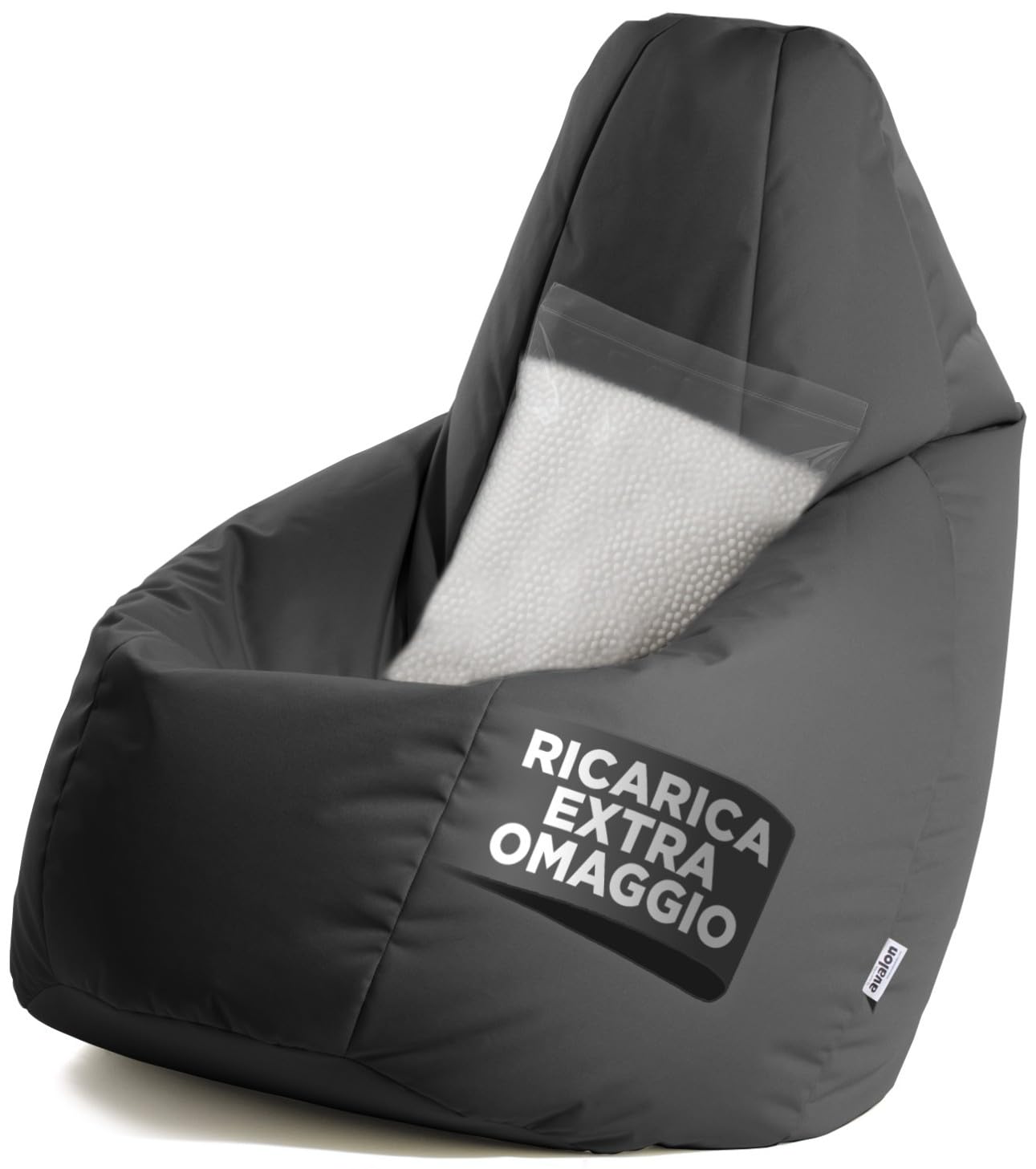 Posh Beanbags Poltrona a sacco, 200 l, grande Twist, tessuto