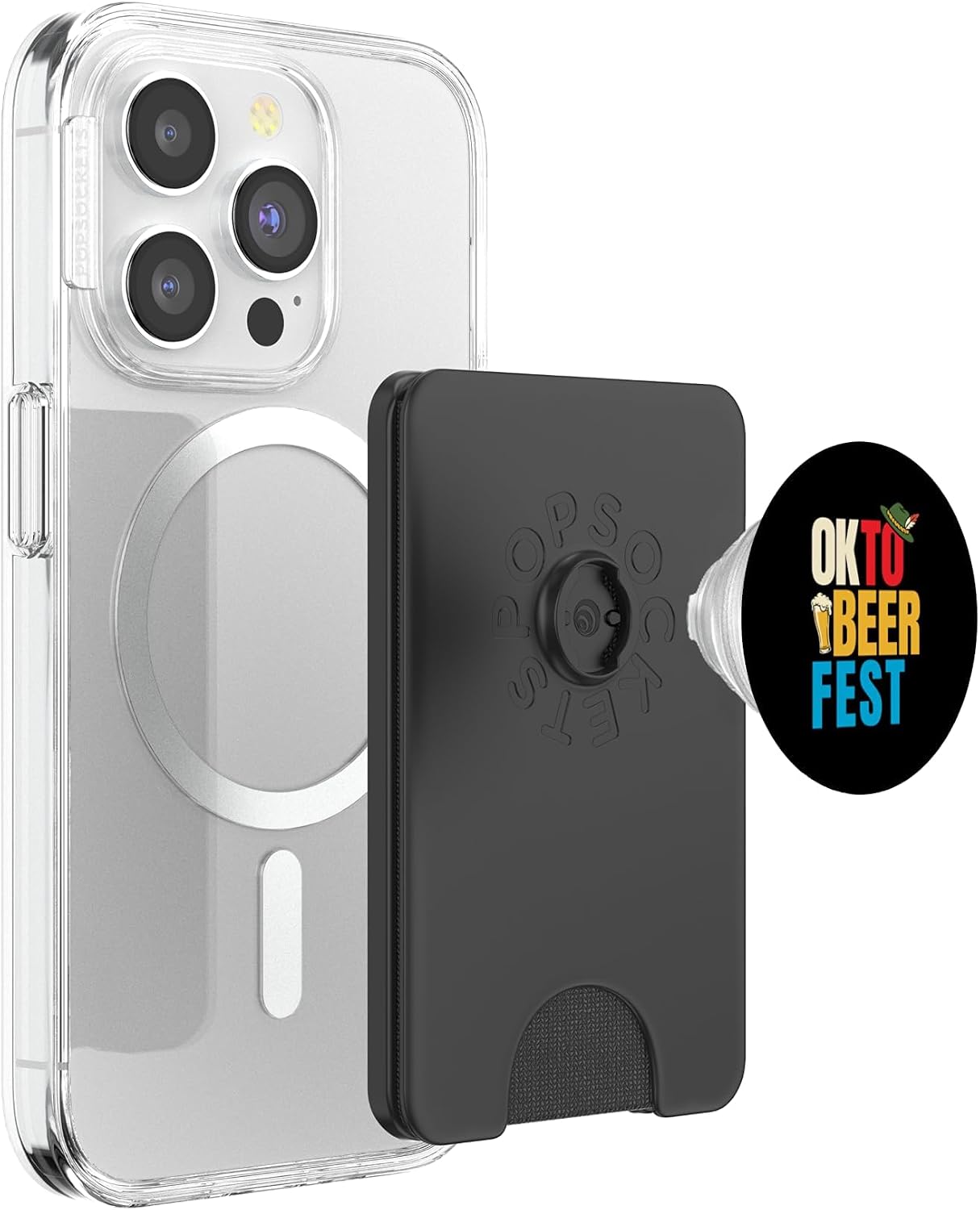 Okto Beer Fest Funny Oktoberfest Beer Pun PopSockets PopWallet for MagSafe image 3