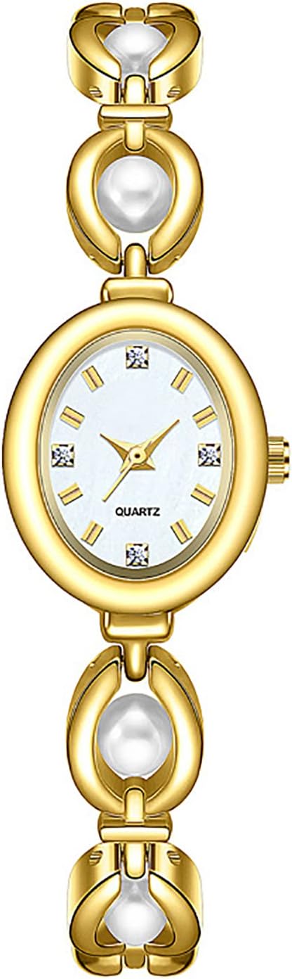 Elegant Pearl Women's Dress Watch Fashion Oval dial Gift Women's Waterproof Watch