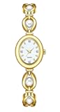 Elegant Pearl Women's Dress Watch Fashion Oval dial Gift Women's Waterproof Watch