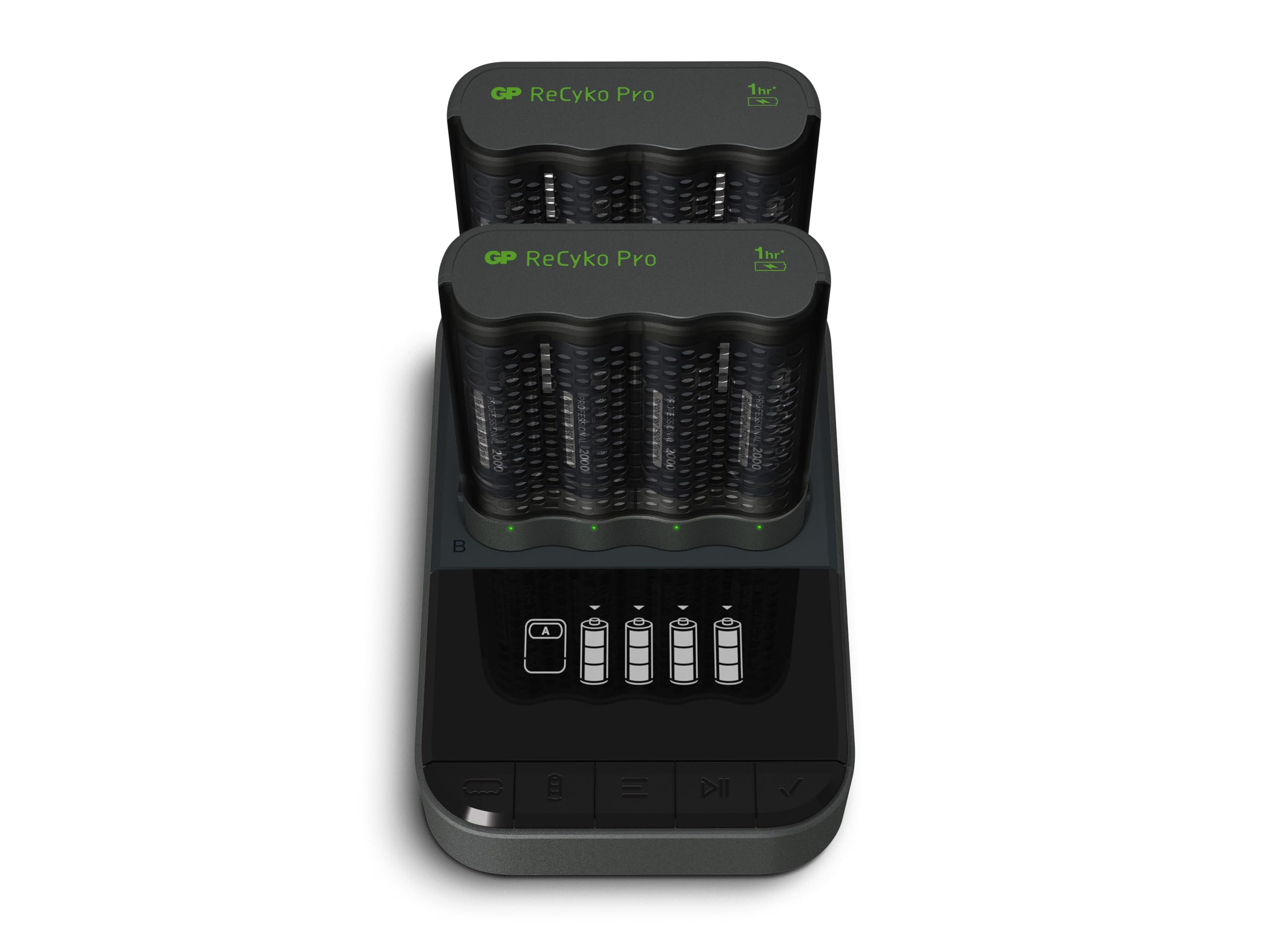 GP ReCyko 2 unités Pro Charger M461 (USB) avec Station de Charge D861, avec 8 Piles NiMH Pro AA de 2000 mAh