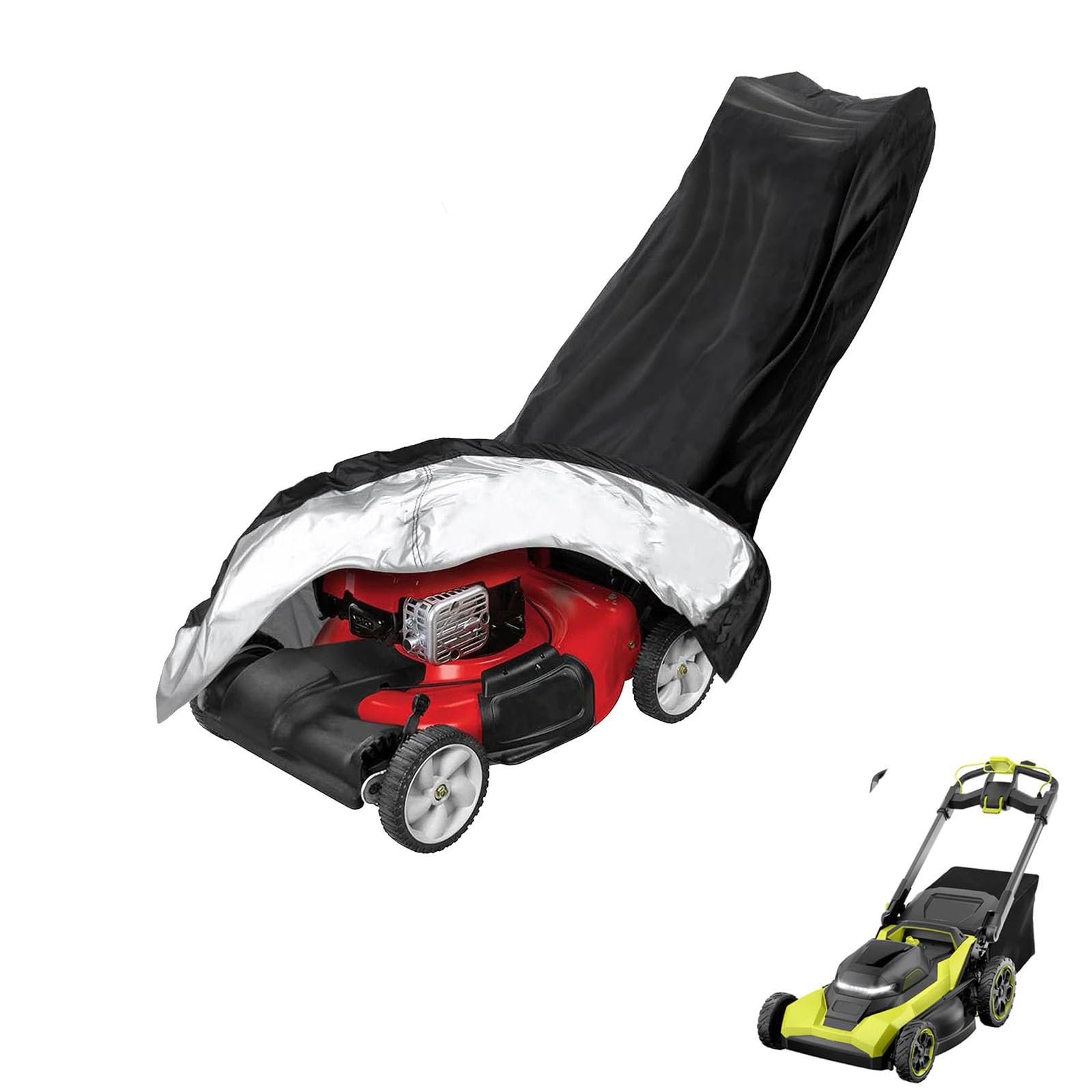 lawnmower cover Compatible with Ryobi RY40HPLM04K2 ,waterproof and sun,suitable for indoor and outdoor use all year round, comes with a storage bag โ image 1