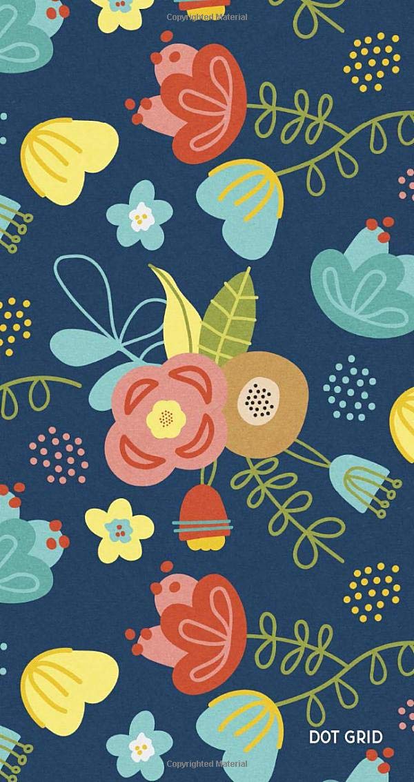 Midori Traveler's Notebook Standard Insert 4.5x8.5 inch Refill Blue Floral Dot Grid 2023
