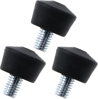 3pcs Antislip Rubber Tripod Feet Spike 3/8" Photography Accessories, Black