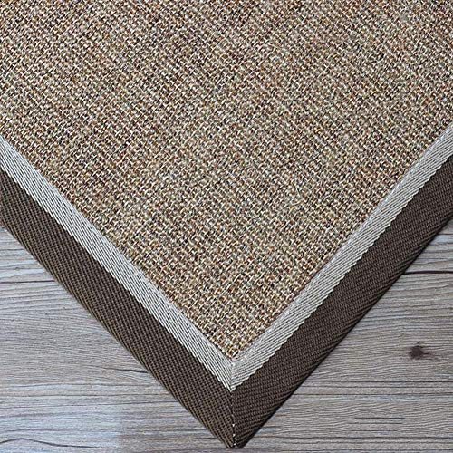 Transpirable Lino Sisal La Alfombra,Antideslizante Suave Tejido A Mano De Lujo Yute Puerta Mat Sala De Estar Dormitorio Gato Cero Junta-f 80x120cm(31x47inch)