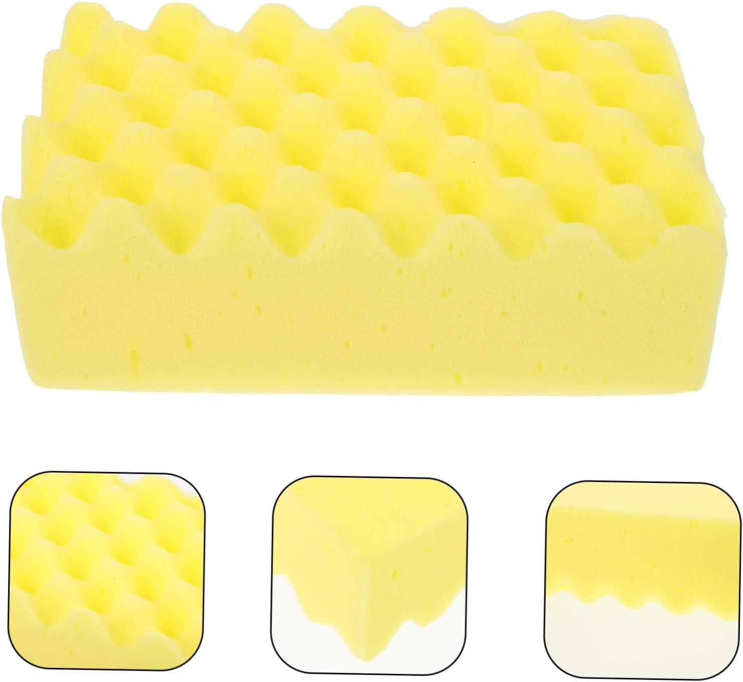 OUNONA 2pcs Cleaning Sponge for Cars Non-Scratch Auto Wash Scrubber Paint-Friendly Versatile Use for Car Waxing and Detailing Honeycomb Sponge