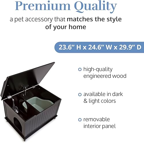 Miniatura 6 de Caja recinto pequeña para gatos Catbox Designer., Negro